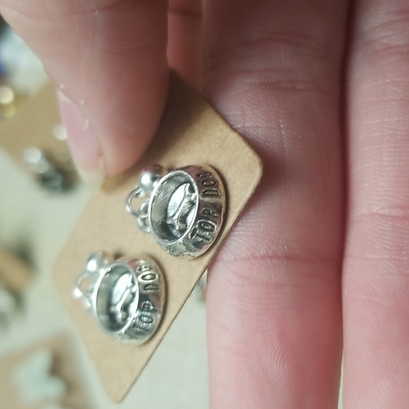 Top Dog Bowl Earrings. - Picture 4 of 4